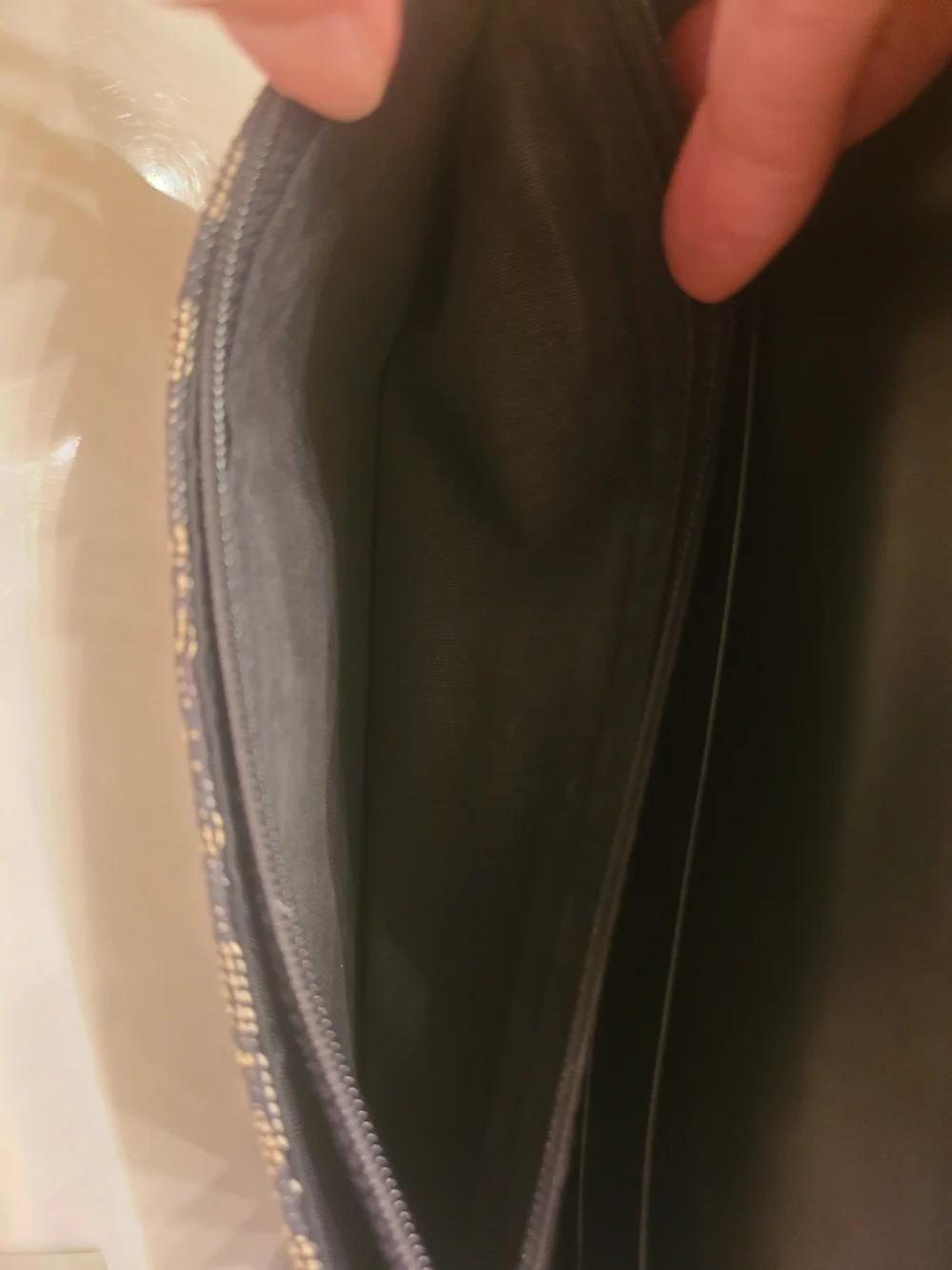 Christian Dior Black and Gray Saddle Wallet Clutch-COA included